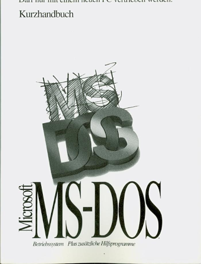 Titelaufnahme nach RAK:

Kurzhandbuch Microsoft MS-DOS 6.22 : für das MS-DOS-Betriebssystem. - Microsoft Corp., 1994. - 140 S. 